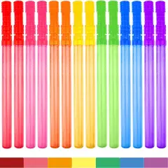 Bubble Wand, 14" Big Bubble Wand Set(14 Pack 7 Colour), Non-toxic Smelless Bubble Toy For Kids Child Birthday Party