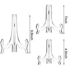 Clear Acrylic Easels Plate Stands Holders to Display Pictures or Other Items for Display Decoration