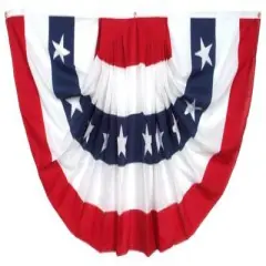 Pleated Fan Patriotic Bunting, 3' x 6',3675