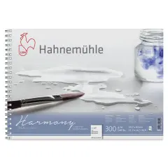 Hahnem&uuml;hle Harmony Wirebound Watercolor Pad - 11.7" x 16.5", Rough, 12 Sheets, 140 lb
