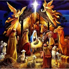 Religious Diamond Painting Kits for Adults (15.7 x 19.7 in (Jesus Nativity)