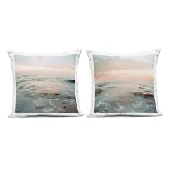 Stupell Industries Coastal Sea Melodies 2 Piece Outdoor Printed Pillow Set design by Lazar Studio, 18 x 7 x 18