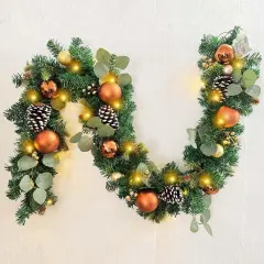 Pre-Lit 6 ft/ 72 Inch Christmas Garland