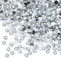 John Bead 4mm (SS16) Round Acrylic Flat Back Rhinestones, 2000pcs Crystal