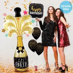 Betallic&reg; 65 Inch Special Delivery Party Champagne Balloon