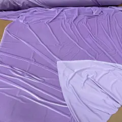 1 Yard Stretch Velvet Fabric Soft Durable Spandex Blend for Upholstery Events & Decor Lilac