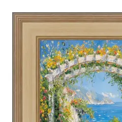 Wide Antique Silver Gold Wash Picture Frame 32x24 frame