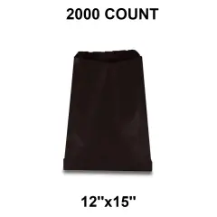 Colored Paper Merchandise Bags 12" x 15" Black