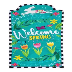 Welcome Spring Bunny Long Garden Flag 2 Sided