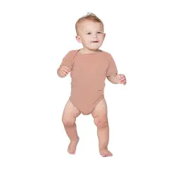 Bella + Canvas&reg; Infant Triblend Short Sleeve One Piece - 134B Peach Triblend