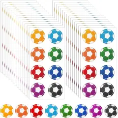 240 Pcs Soccer Stickers Vinyl, Soccer Ball Stickers for Water Bottle Kids Girls Boys, Football World Cup Sports Decals Waterproof for Soccer Party Favor Helmet Reward Pride Planner Calendar DIY Craft