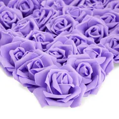 Juvale 100 Pack Purple Artificial Flowers - 3 Inches, Fake Carnations for Wedding, Bridal Shower & Valentine's Day Decorations, Arts and Crafts