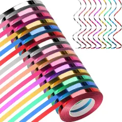 15 Rolls Metallic Curling Ribbon, 1/5" Wide x 11 Yards Total 165 Yards Shiny Balloon String for Gift Wrapping Assorted Color Curly Ribbons for Bows Crafts Decoration(Elegant Color)