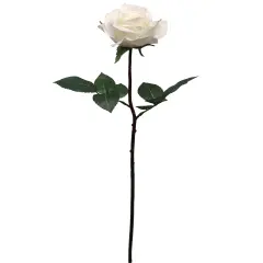 2PC 27&rdquo; Real Touch Candle White Rose &ndash; 4&rdquo; Diameter Artificial Flower