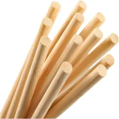 10PCS Dowel Rods Wood Sticks Wooden Dowel Rods - 3/8 x 17.5 Inch Bamboo Sticks - for Crafts，Hardwood Dowel Rod Assortment，Wooden Rod Sticks Doweling Rods， DIYers.