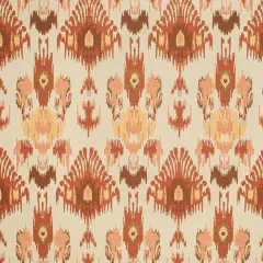 Terra Cotta - OrangeRust AbstractGeometric,global Upholstery Fabric 54 Inches"