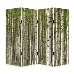HomeRoots Decor 1-inch x 84-inch x 84-inch Multi-Color, Wood, Canvas, Prolific Forrest - Screen