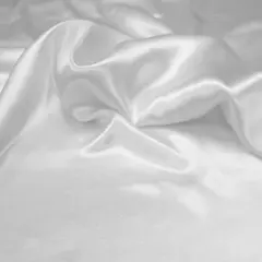 1 Yard White Charmeuse Satin Fabric 58/60" Wide, Ideal for Apparel, Crafts & Deco