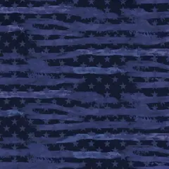 Sykel Enterprises Military Print Camo Flag Allover - Navy Cotton Fabric by the Yard