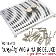 The Beadsmith Wig-Jig Peg Kit &ndash; 30pc Metal Pegs and Rounds in 2 Sizes Each w/Storage Case, Use w/Wig-A-Ma-Jig Deluxe