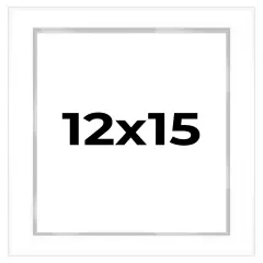 Modern Shadow Box 1" Depth White Picture Frame - UV Acrylic, Backing, Hanging Hardware