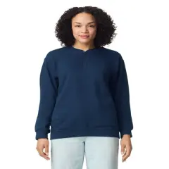 Gildan&reg; Unisex Softstyle Midweight 1/4 Zip Long Sleeve Sweatshirt Navy