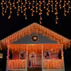 400 LED Orange Halloween Lights - Orange