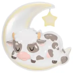 Cutesy Cow on Moon Ornament