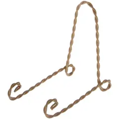 Bard's Twisted Gold-toned Wire Easel Stand, 4.5" H x 3" W x 4" D