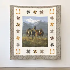 Wild Horses Smoky Valley Panel Quilt Kit (kt-15530) | Riley Blake | Sewing Kit