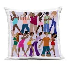 Stupell Industries Peace Fashion & Dancing Outdoor Pillow, 18 x 7 x 18