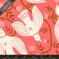 Hummingbirds Canvas in Strawberry (rs6048 11l) | Endpaper | Jen Hewett | Ruby Star Society