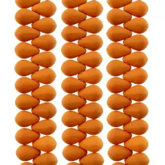 John Bead 114pcs 6x9mm Czech Glass White Alabaster Velvet Drop Bead Strands Mustard Yellow