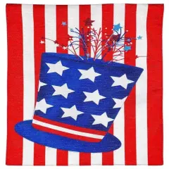 Patriotic Hat Garden Flag Shimmer 4th of July