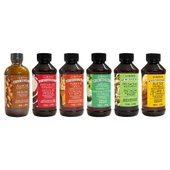 LorAnn Oils Bakery Emulsion Holiday Variety Pack - Almond, Red Velvet, Pumpkin Spice, Natural Peppermint, Pistachio and Butter Vanilla - 4 ounce bottles