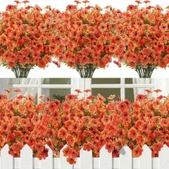 20 Bundles Artificial Fall Flowers for Outdoors Decoration