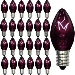 5 Pack C7 Halloween Black Replacement Bulbs