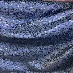 1 Yard Sequin Taffeta Fabric Sparkling Polyester for Events Costumes and Decor 50&ndash;54 inches Width Baby Blue