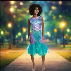 Womens Classic Ariel Mermaid Costume Live Action Disney Dress Large 12&ndash;14
