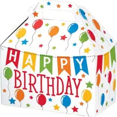 Pack/6: Birthday Banner Gable Box - 8-1/2 x 5 x 5-1/2"