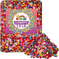 Multicolor Confetti - Mexican Colorful Party Confetti - 1.5 LBs/680 grams - Round Tissue Confetti