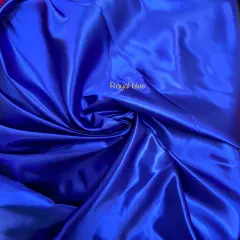 1 Yard Royal Bridal Satin Fabric 58/60 Inch Wide Elegant Shiny Fabric for Backdrops, Table Covers & Apparel