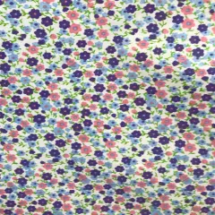 1 Yard Purple Blue Pink Calico Print Poly Cotton Fabric for Quilting Sewing and Crafts 59/60 Inch Width