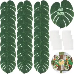 6 PCS Artificial Palm Leaves Table Runners, 72 Inch