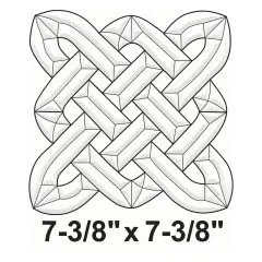 7-3/8" x 7-3/8" Exquisite Clear Glass Celtic Square Bevel Cluster EC829