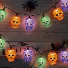 8.5Ft Halloween Skull String Lights