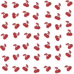 100pcs Cherry Confetti, Red Glitter Cherry Fruit Confetti