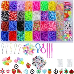 2500+ Rubber Band Bracelet Kit &ndash; Loom Bracelet Making Set for Kids with Refill Bands, Loom Board & Tools &ndash; Friendship Bracelet Birthday Gift Kit