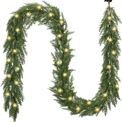 9FT Lighted Artificial Christmas Garland