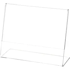 Plymor Clear Acrylic Sign Display / Literature Holder (Angled), 7" W x 5.5" H